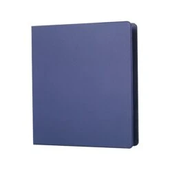 Staples Standard 1" 3-Ring Non-View Binder With Label Holder, Navy Blue (26409-CC)