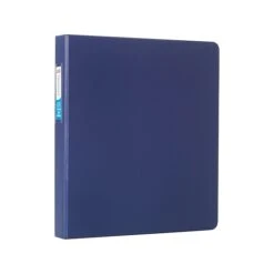 Staples Standard 1" 3-Ring Non-View Binder With Label Holder, Navy Blue (26409-CC) -Office Supplies Shop sp42114061 sc7