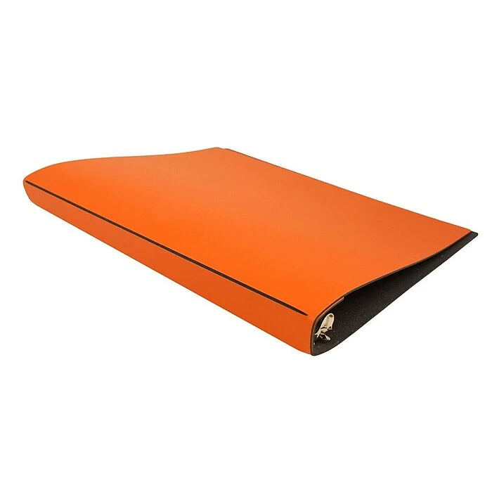 JAM Paper Italian Leather 3/4" 3-Ring Binder, Orange (369231771) 2 JAM Paper Italian Leather 3/4" 3-Ring Binder, Orange (369231771) - Image 2