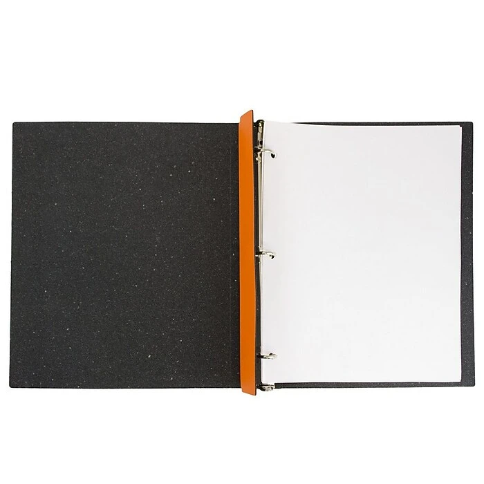 JAM Paper Italian Leather 3/4" 3-Ring Binder, Orange (369231771) 4 JAM Paper Italian Leather 3/4" 3-Ring Binder, Orange (369231771) - Image 4