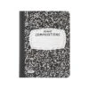 Oxford Composition Notebook, 7.5" X 9.75", Wide Ruled, 120 Sheets, Black Marble (OXF 09-6120)