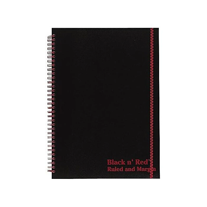 Black N' Red Professional Notebook, 8.25" X 11.75", Wide Ruled, 70 Sheets, Black (E67008) 1 Black N' Red Professional Notebook, 8.25" X 11.75", Wide Ruled, 70 Sheets, Black (E67008)