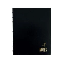 Blueline Pink Ribbon/NotePro Professional Notebook, 7.25" X 9.25", College Ruled, 75 Sheets, Black (A7150.BLK2)