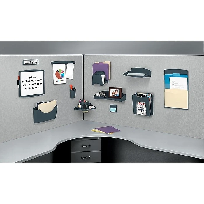 Fellowes Partition Additions Cubicle Clips, Dark Graphite, 20/Pack (7527002) 2 Fellowes Partition Additions Cubicle Clips, Dark Graphite, 20/Pack (7527002) - Image 2