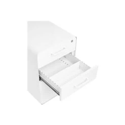 Poppin Stow 3-Drawer Vertical File Cabinet, Mobile/Pedestal, White, Letter/Legal, 20"D (100425) -Office Supplies Shop sp42717554 sc7