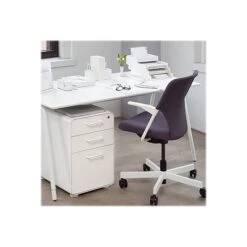 Poppin Stow 3-Drawer Vertical File Cabinet, Mobile/Pedestal, White, Letter/Legal, 20"D (100425) -Office Supplies Shop sp42717556 sc7