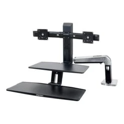 Ergotron WorkFit-A Dual Adjustable Desk, Aluminum (24-392-026)