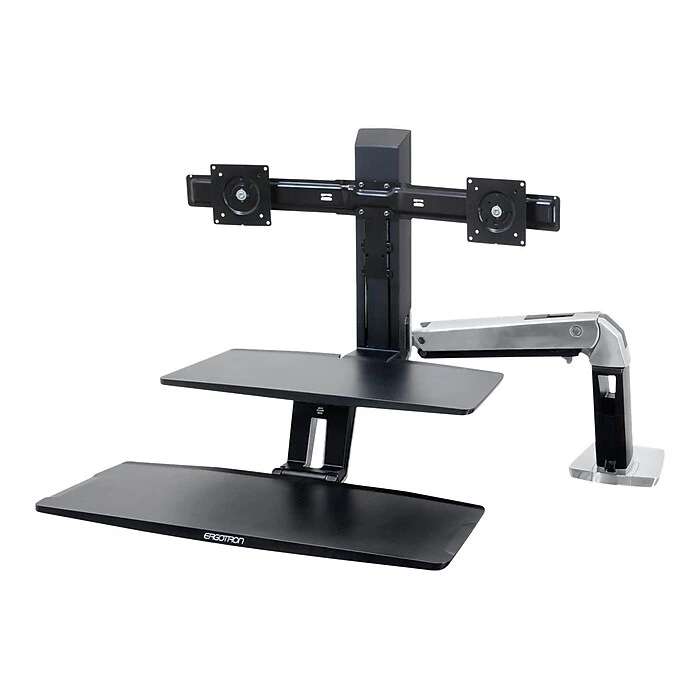 Ergotron WorkFit-A Dual Adjustable Desk, Aluminum (24-392-026) 1 Ergotron WorkFit-A Dual Adjustable Desk, Aluminum (24-392-026)