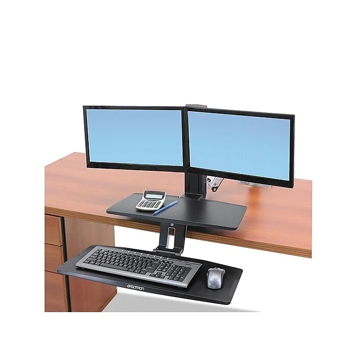 Ergotron WorkFit-A Dual Adjustable Desk, Aluminum (24-392-026) 3 Ergotron WorkFit-A Dual Adjustable Desk, Aluminum (24-392-026) - Image 3