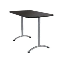 ICEBERG ARC 30"W Adjustable Table, Laminate Wood (69317)