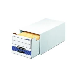 Bankers Box Stor/Drawer File Storage Drawers, Stackable, Legal Size, White/Blue (00722)