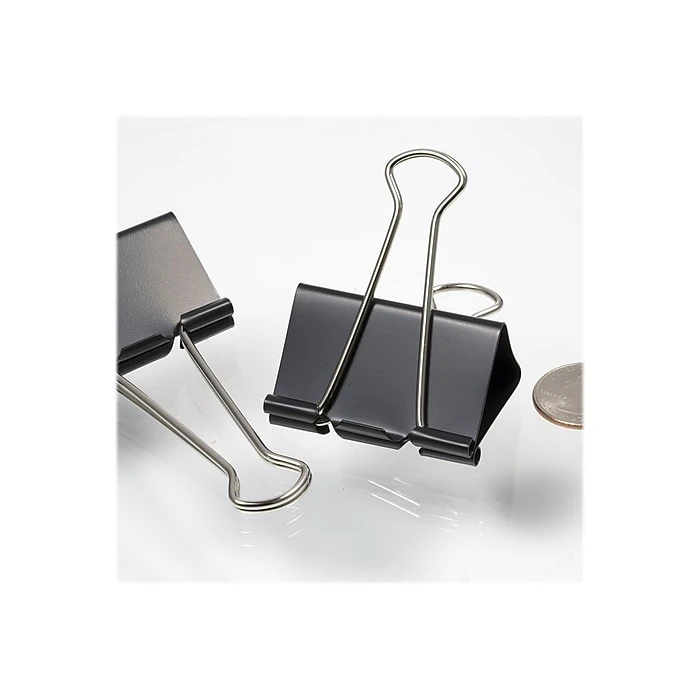 Officemate Binder Clips, Large, Black, 12/Box (99100) 4 Officemate Binder Clips, Large, Black, 12/Box (99100) - Image 4