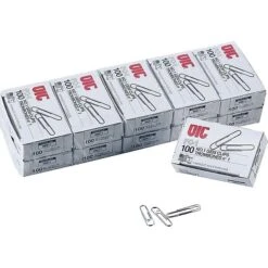 Officemate Gem Paper Clips, #1, Silver, 100/Box (99911) -Office Supplies Shop sp43804601 sc7