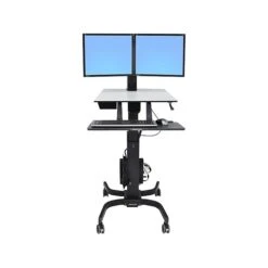 Ergotron WorkFit-C Dual 26"W Adjustable Desk, Plastic/Steel (24-214-085)