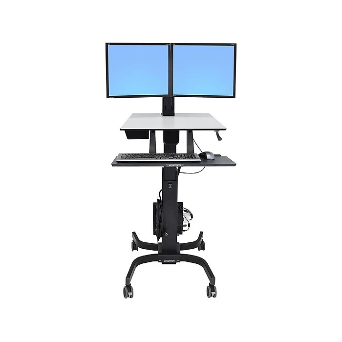 Ergotron WorkFit-C Dual 26"W Adjustable Desk, Plastic/Steel (24-214-085) 1 Ergotron WorkFit-C Dual 26"W Adjustable Desk, Plastic/Steel (24-214-085)