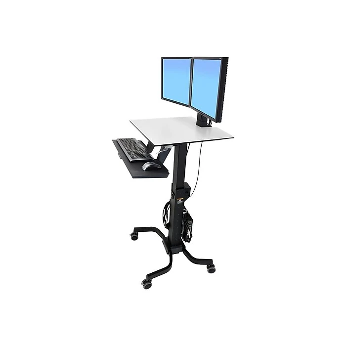 Ergotron WorkFit-C Dual 26"W Adjustable Desk, Plastic/Steel (24-214-085) 2 Ergotron WorkFit-C Dual 26"W Adjustable Desk, Plastic/Steel (24-214-085) - Image 2
