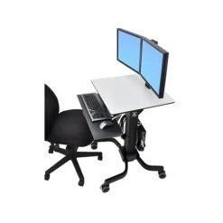 Ergotron WorkFit-C Dual 26"W Adjustable Desk, Plastic/Steel (24-214-085) 6 Ergotron WorkFit-C Dual 26"W Adjustable Desk, Plastic/Steel (24-214-085) -Office Supplies Shop sp43805561 sc7