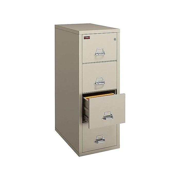 FireKing 2 Hour Rated 4-Drawer Vertical File Cabinet, Fire Resistant, Letter, Beige, 31.19"D (4-1956-2PA) 2 FireKing 2 Hour Rated 4-Drawer Vertical File Cabinet, Fire Resistant, Letter, Beige, 31.19"D (4-1956-2PA) - Image 2
