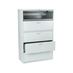 HON Brigade 600 Series 5-Drawer Lateral File Cabinet, Locking, Letter/Legal, Gray, 42"W (H695.L.Q) -Office Supplies Shop sp43813124 sc7