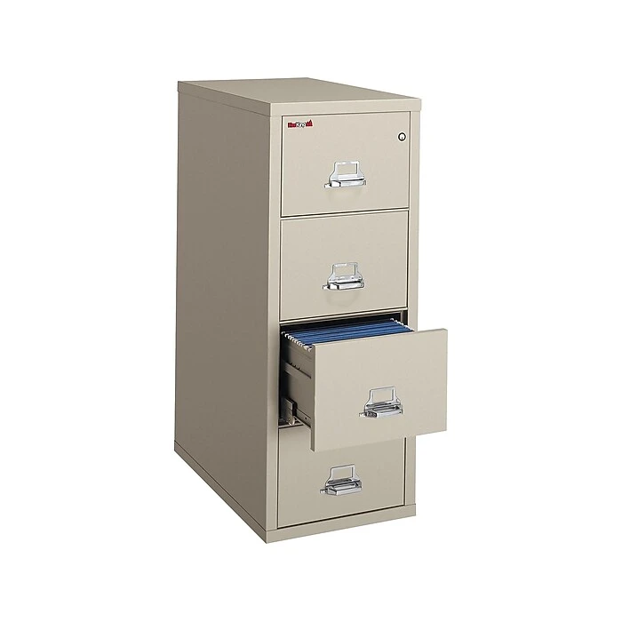 FireKing Patriot 4-Drawer Vertical File Cabinet, Fire Resistant, Letter, Beige, 31.56"D (4P1831-CPA) 2 FireKing Patriot 4-Drawer Vertical File Cabinet, Fire Resistant, Letter, Beige, 31.56"D (4P1831-CPA) - Image 2