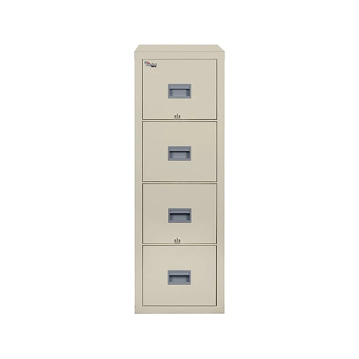 FireKing Patriot 4-Drawer Vertical File Cabinet, Fire Resistant, Letter, Beige, 31.56"D (4P1831-CPA) 3 FireKing Patriot 4-Drawer Vertical File Cabinet, Fire Resistant, Letter, Beige, 31.56"D (4P1831-CPA) - Image 3