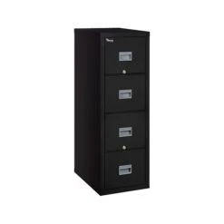 FireKing Patriot 4-Drawer Vertical File Cabinet, Fire Resistant, Legal, Black, 31.56"D (4P2131-CBL)