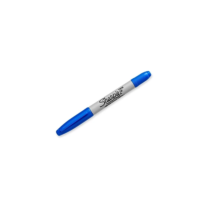 Sharpie Permanent Markers, Twin Tip, Blue, 12/Pack (32003) 3 Sharpie Permanent Markers, Twin Tip, Blue, 12/Pack (32003) - Image 3