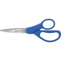 Westcott® All Purpose Preferred® 8" Stainless Steel Scissors, Pointed Tip, Blue (41218)