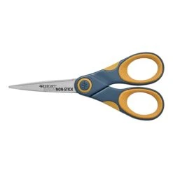 Westcott® Titanium Bonded® Non-Stick 5" Scissors, Pointed Tip, Gray/Yellow (14881)