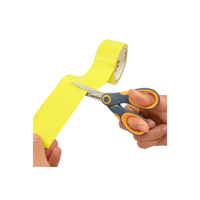 Westcott® Titanium Bonded® Non-Stick 5" Scissors, Pointed Tip, Gray/Yellow (14881) 2 Westcott® Titanium Bonded® Non-Stick 5" Scissors, Pointed Tip, Gray/Yellow (14881) - Image 2