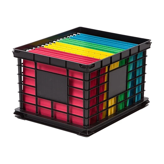 Iris SC-LL Plastic Crates, Letter/Legal Size, Black, 3/Pack (200304) 1 Iris SC-LL Plastic Crates, Letter/Legal Size, Black, 3/Pack (200304)