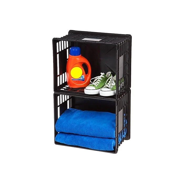 Iris SC-LL Plastic Crates, Letter/Legal Size, Black, 3/Pack (200304) 2 Iris SC-LL Plastic Crates, Letter/Legal Size, Black, 3/Pack (200304) - Image 2