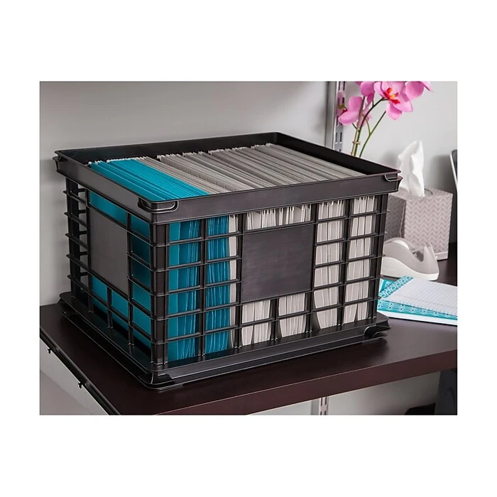 Iris SC-LL Plastic Crates, Letter/Legal Size, Black, 3/Pack (200304) 4 Iris SC-LL Plastic Crates, Letter/Legal Size, Black, 3/Pack (200304) - Image 4