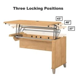 Bush Furniture Somerset 72W 3 Position Sit To Stand L Shaped Desk With Hutch, Maple Cross (SET015MC) -Office Supplies Shop sp45060454 sc7