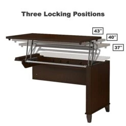 Bush Furniture Somerset 72W 3 Position Sit To Stand L Shaped Desk With Hutch, Mocha Cherry (SET015MR) -Office Supplies Shop sp45060463 sc7