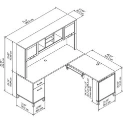Bush Furniture Somerset 72W 3 Position Sit To Stand L Shaped Desk With Hutch, Mocha Cherry (SET015MR) -Office Supplies Shop sp45060465 sc7