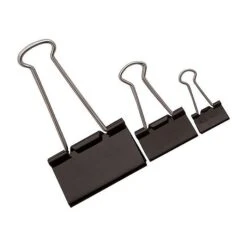 Staples Binder Clips, Mini, Black, 12/Pack (15348)
