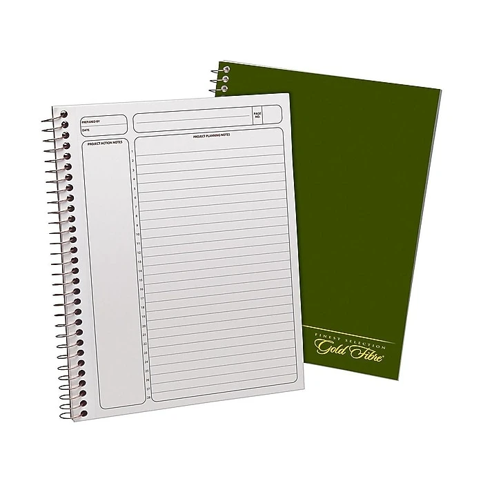 Ampad Gold Fibre Project Planner, 7.25" X 9.5", Cornell Ruled, 84 Sheets, Green (20-816) 3 Ampad Gold Fibre Project Planner, 7.25" X 9.5", Cornell Ruled, 84 Sheets, Green (20-816) - Image 3
