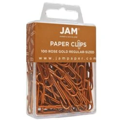JAM Paper Small Paper Clips, Rose Gold, 2 Packs Of 100 (21832057a) -Office Supplies Shop sp4813717 sc7