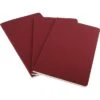 Moleskine Cahier Soft Cover Journal, 5" X 8.25", Cranberry Red, 3/Pack (931014)