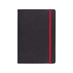 Black N' Red Professional Notebook, 5.75"W X 8.25"L, Wide Ruled, 71 Sheets, Black (400065000)