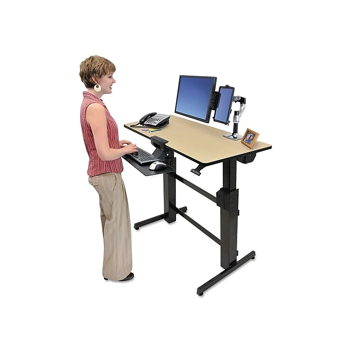 Ergotron WorkFit-D 48" Adjustable Desk, MDF (24-271-928) 3 Ergotron WorkFit-D 48" Adjustable Desk, MDF (24-271-928) - Image 3