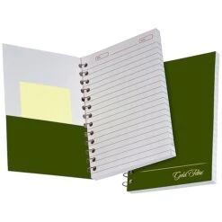 Ampad Gold Fibre Subject Notebook, 5" X 7", College Ruled, 100 Sheets, Green (20-801R) -Office Supplies Shop sp52800482 sc7