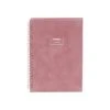 Poppin Velvet Notebook, 6" X 8.25", Dotted Ruled, 40 Sheets, Dusty Rose (106161)