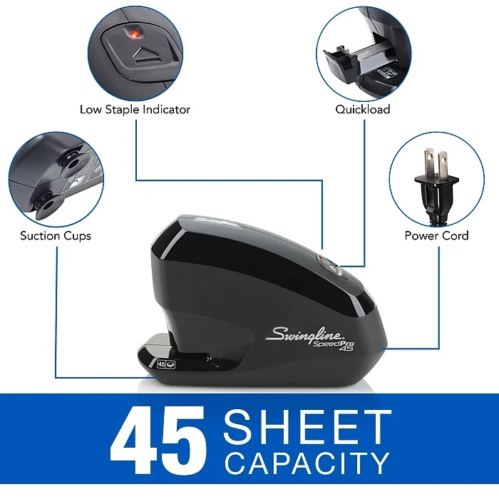Swingline® Speed Pro™ Electric Stapler Value Pack, 45 Sheet Capacity, Black (42141) 3 Swingline® Speed Pro™ Electric Stapler Value Pack, 45 Sheet Capacity, Black (42141) - Image 3