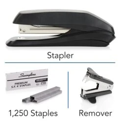 Swingline® Standard Stapler Value Pack (Premium Staples & Remover Included), 15 Sheet Capacity, Black (54567) -Office Supplies Shop sp56867942 sc7
