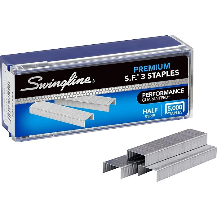 Swingline S.F. 3 Premium Staples, 0.25" Leg Length, 5000 Staples/Box (S7035440F) 1 Swingline S.F. 3 Premium Staples, 0.25" Leg Length, 5000 Staples/Box (S7035440F)