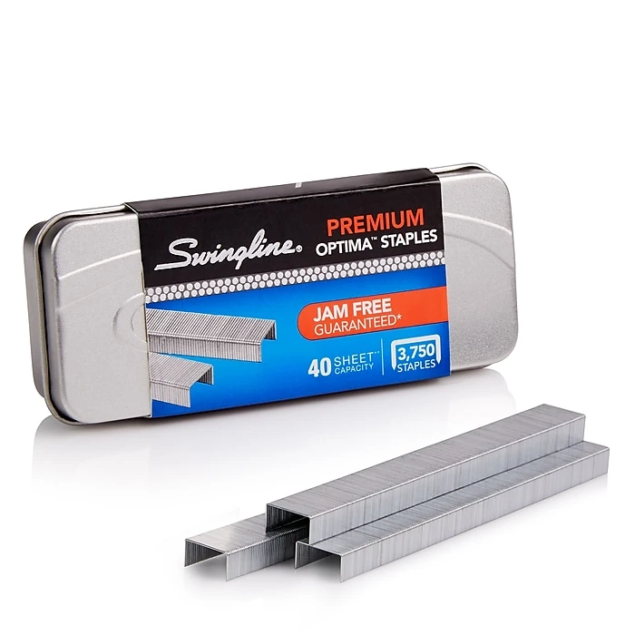 Swingline® Optima™ Premium Staples, 1/4" Length, 210/Per Strip, 3,750/Per Box (35556) 1 Swingline® Optima™ Premium Staples, 1/4" Length, 210/Per Strip, 3,750/Per Box (35556)