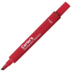 Carter's⢠Carter's Large Desk-Style Permanent Markers, Chisel Tip, Red, 12/Pack (27177)