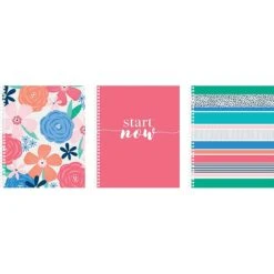 Carolina Pad Day Trip 1-Subject Notebook, 8.5" X 10.5", College Ruled, 80 Sheets, Assorted Colors (00021)